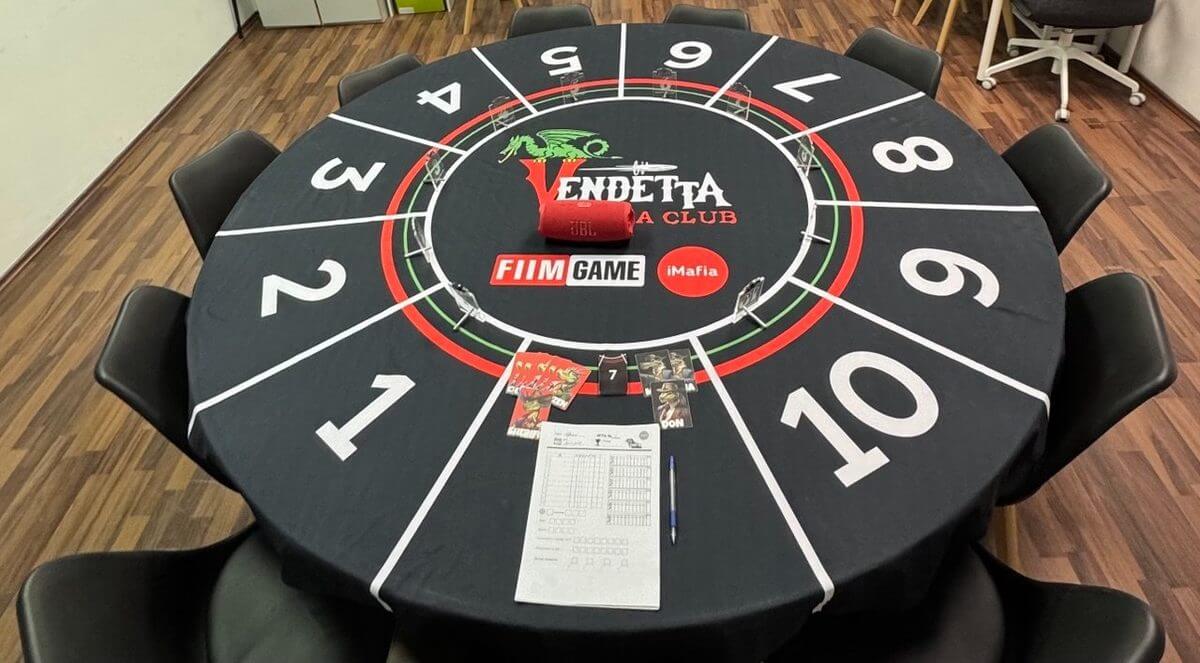 Mafia table overhead view